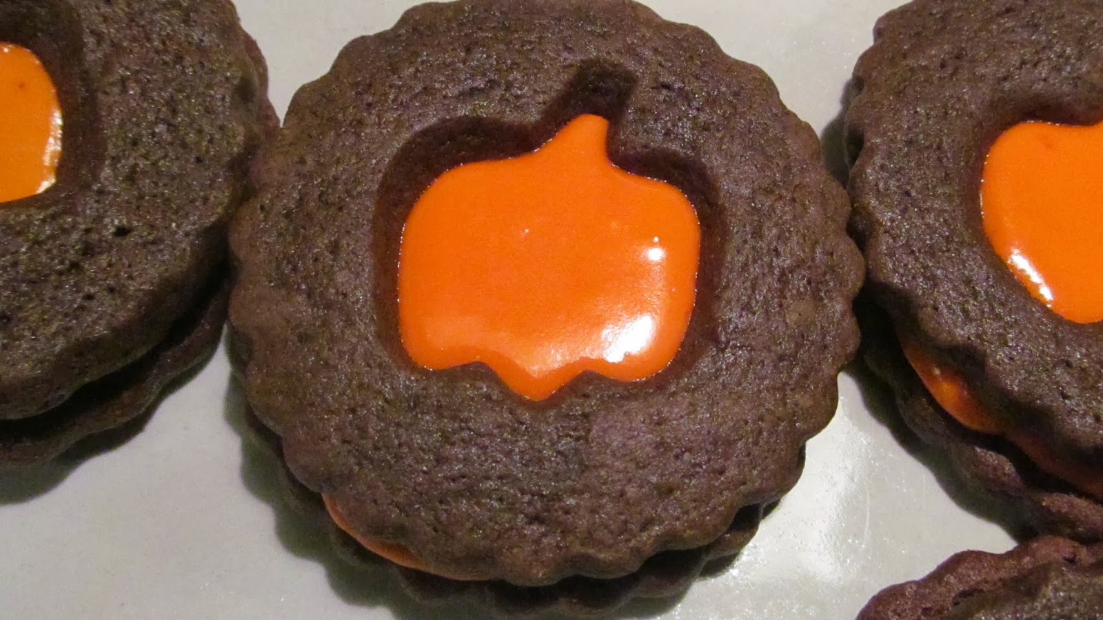 Chocolate Halloween Sandwich Cookies
