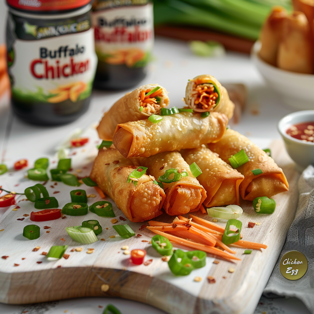 Buffalo Chicken Egg Rolls