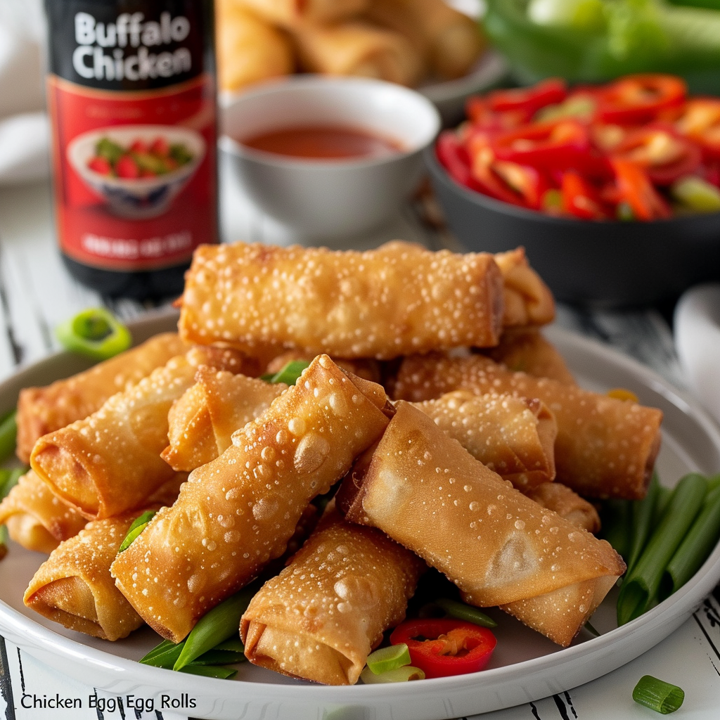 Buffalo Chicken Egg Rolls