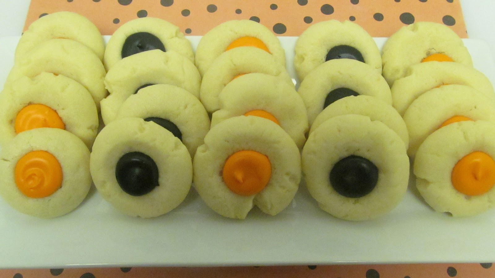 Halloween Thumbprint Cookies