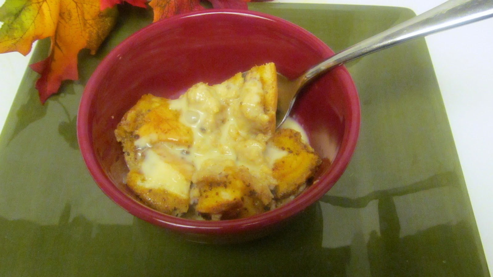 Pumpkin Bread Pudding with Gingered Crème Anglaise