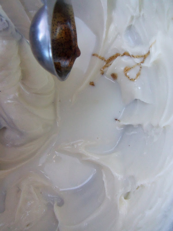 Then add milk and vanilla