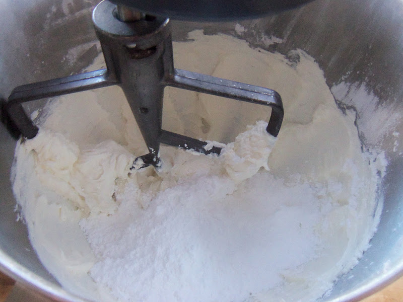 Gradually mix in powdered sugar