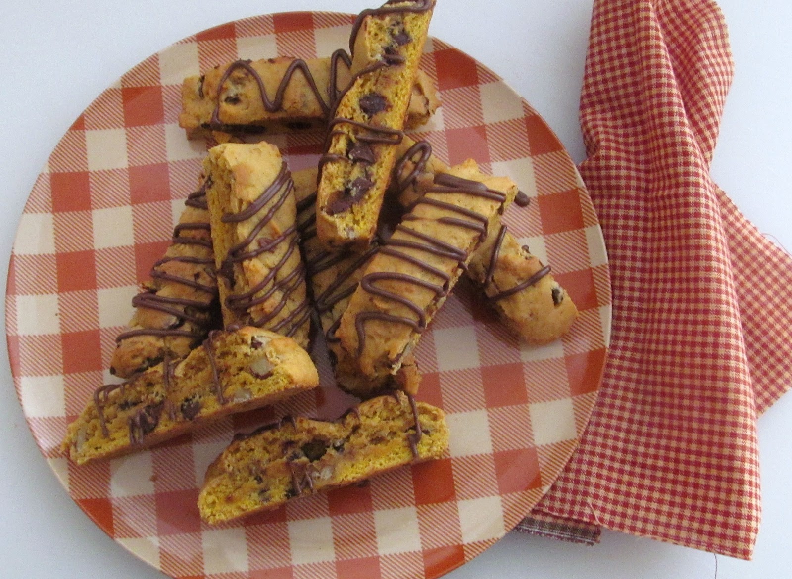 Pumpkin Biscotti with Chocolate Chips & Pecans