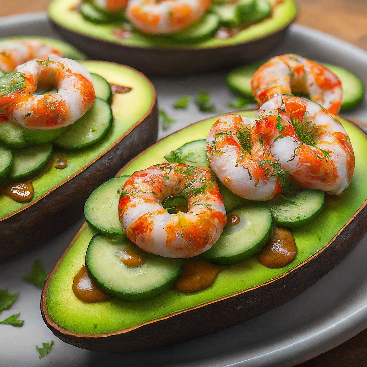 AVOCADO CUCUMBER SHRIMP APPETIZERS RECIPE: EXQUISITE TASTE!