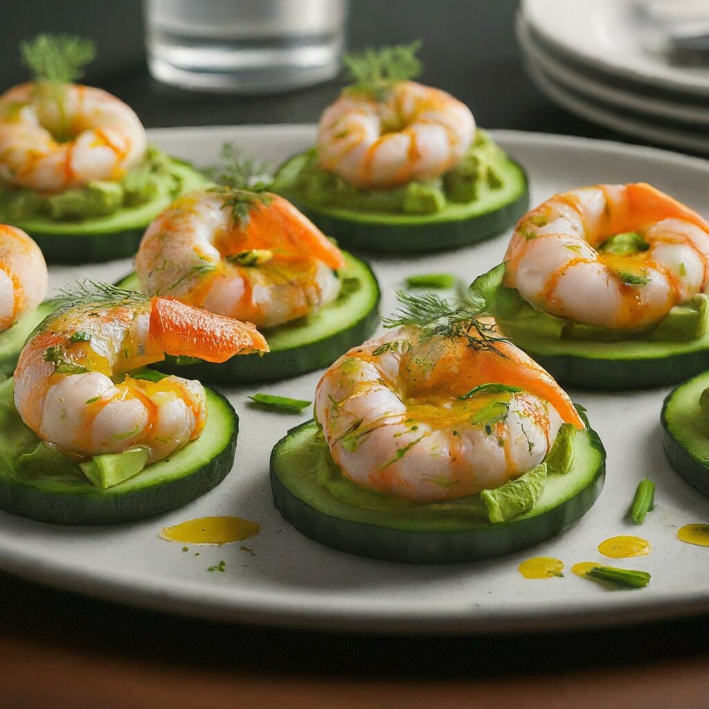 AVOCADO CUCUMBER SHRIMP APPETIZERS RECIPE: EXQUISITE TASTE!