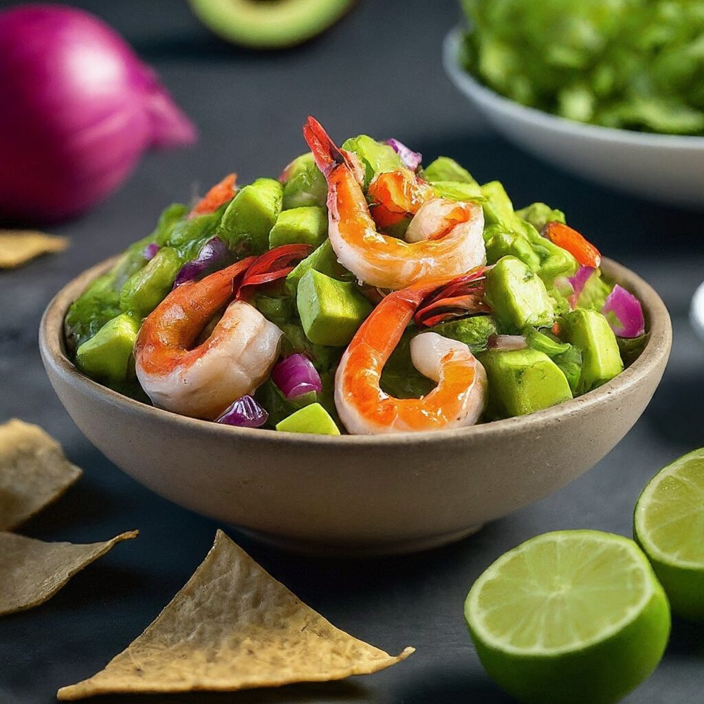 Fresh, vibrant, and bursting with flavor, this Avocado Shrimp Salsa is the perfect appetizer or snack for any occasion. Succulent shrimp, creamy avocado, juicy tomatoes, and zesty lime come together in a delightful medley of textures and tastes. With just a few simple ingredients, you can whip up this crowd-pleasing salsa in no time. Serve it with crispy tortilla chips for a refreshing and satisfying treat that will leave everyone wanting more.