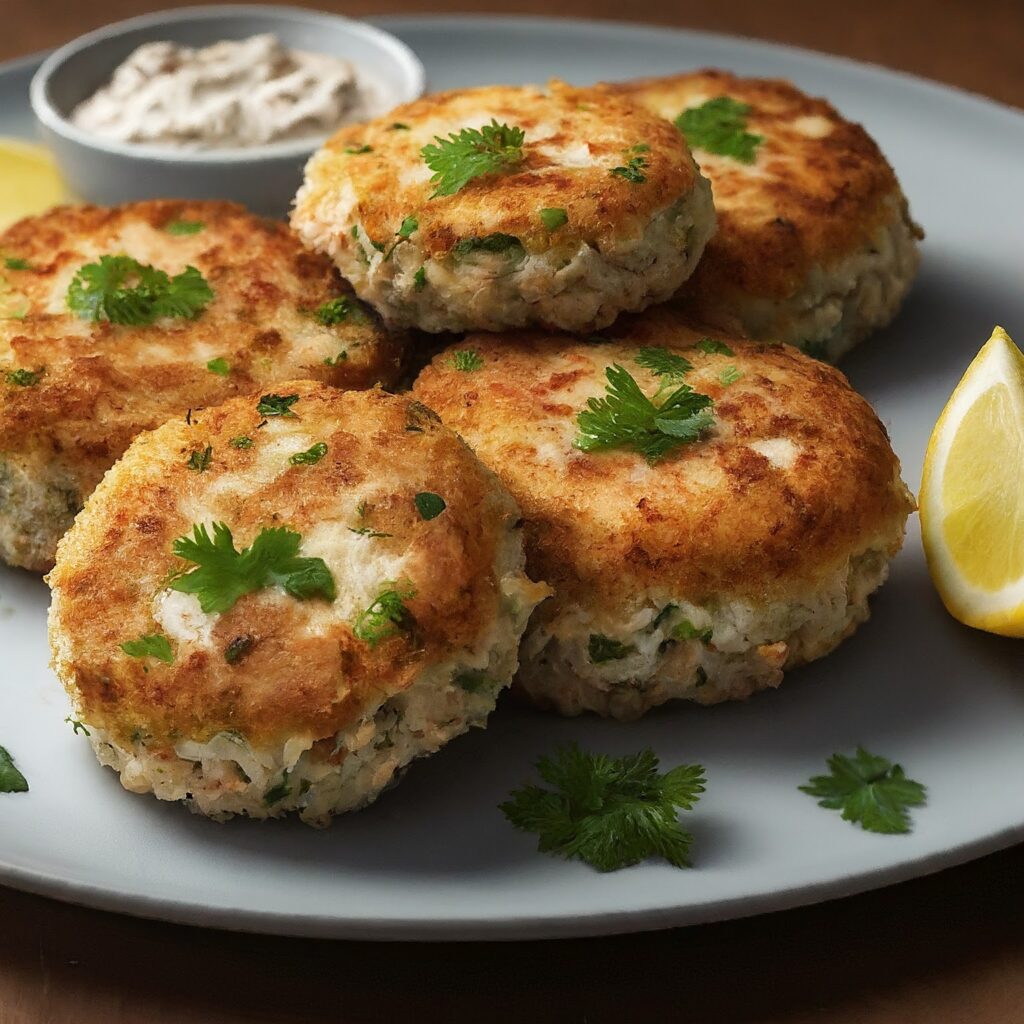 Introducing our mouthwatering crab cake recipe! Made with lump crab meat, aromatic herbs, and zesty seasonings, these crab cakes are a seafood lover's dream. With a crispy exterior and tender interior, they're perfect for appetizers or as a main course. Get ready to savor the flavors of the sea with these irresistible crab cakes!