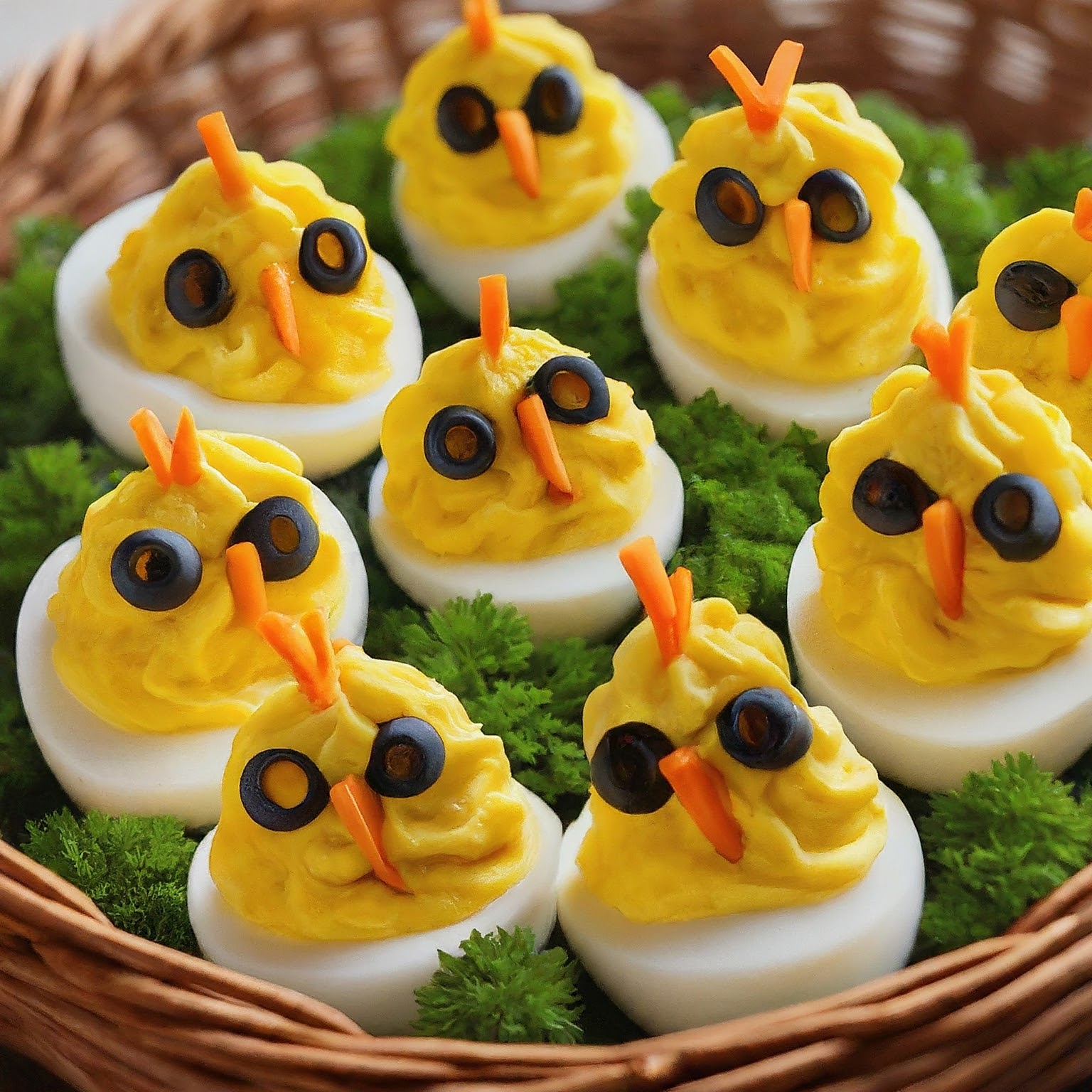 Deviled egg chicks recipe blissful delight the fresh man cook