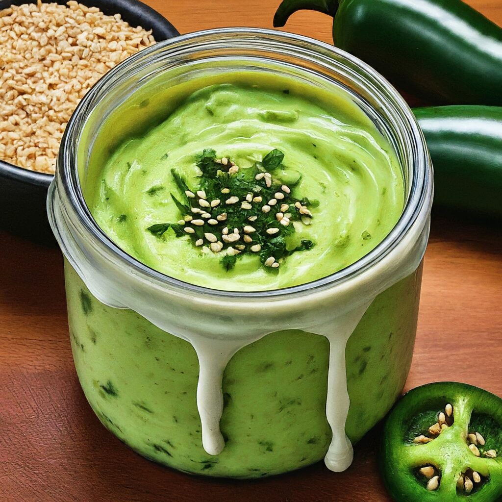 Blend creamy mayonnaise and tangy sour cream with fresh jalapenos, garlic, cilantro, and zesty lime juice to create our irresistible Jalapeno Ranch. Perfect for adding a spicy kick to salads, sandwiches, or dipping your favorite snacks!