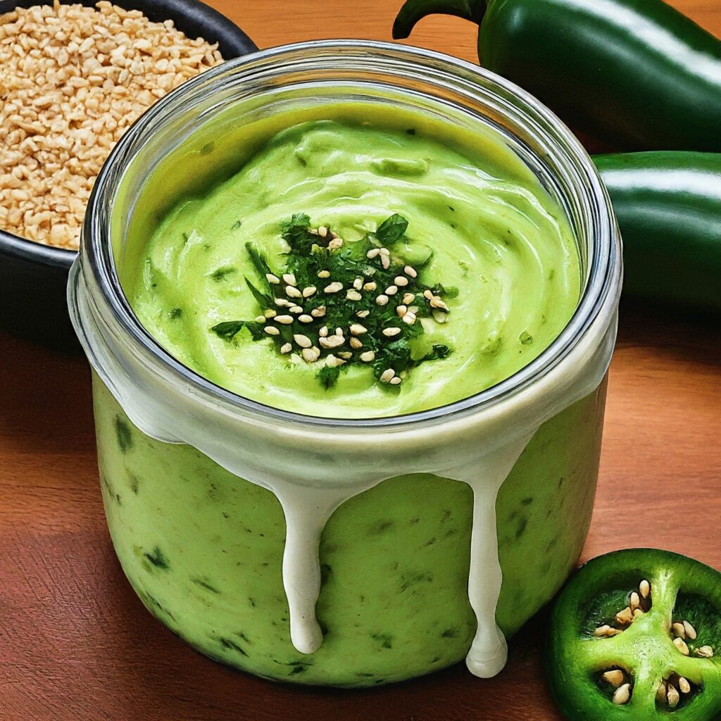 Blend creamy mayonnaise and tangy sour cream with fresh jalapenos, garlic, cilantro, and zesty lime juice to create our irresistible Jalapeno Ranch. Perfect for adding a spicy kick to salads, sandwiches, or dipping your favorite snacks!