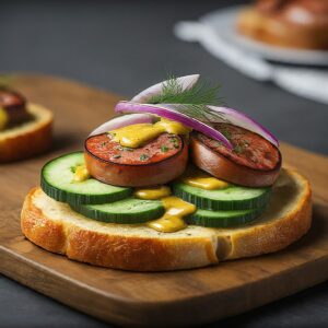 KIELBASA AND CUCUMBER CROSTINI RECIPE: EUPHORIC DELIGHT!