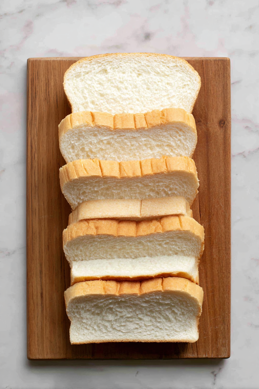 Lay out the slices of sandwich bread on a clean work surface.