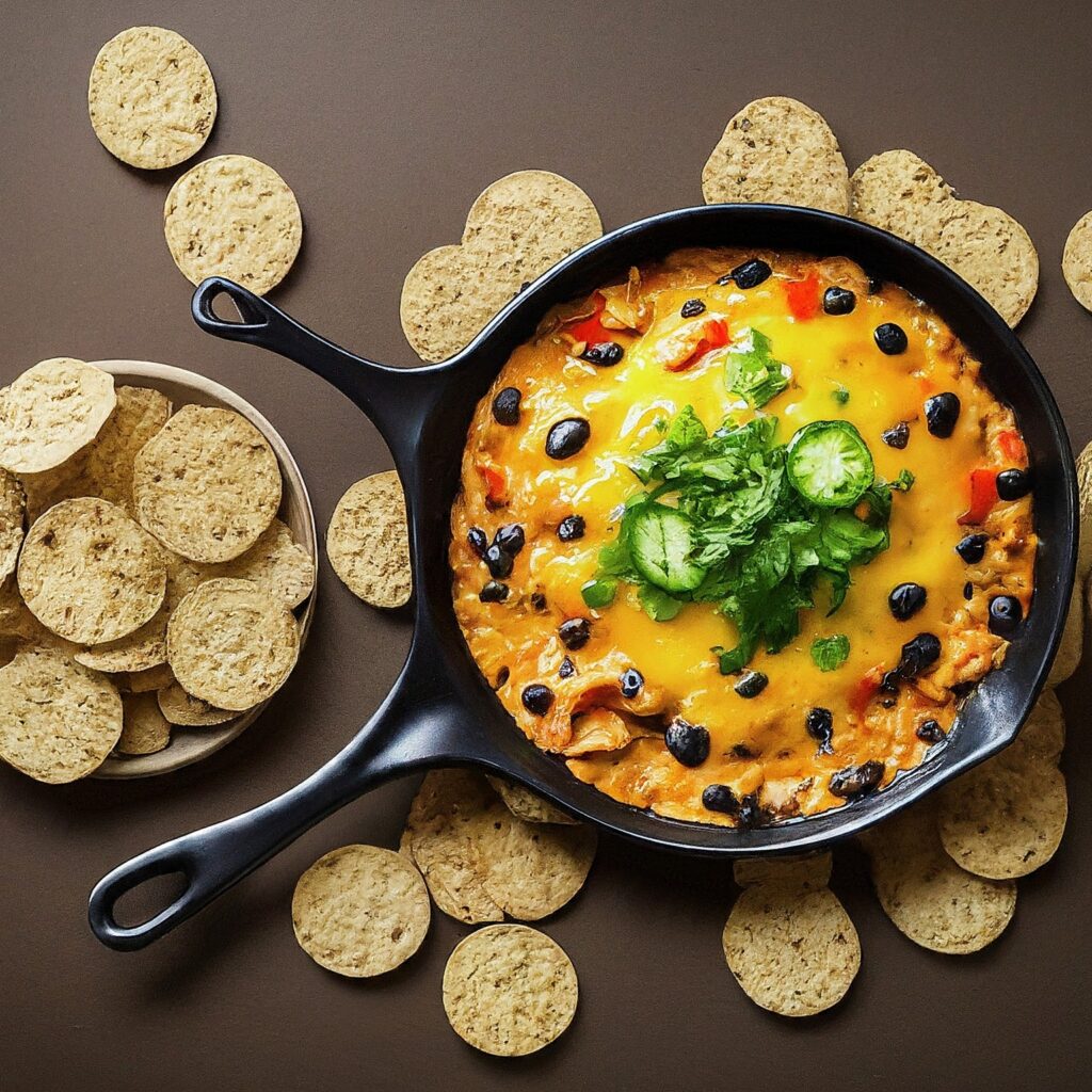 Indulge in the bold flavors of the Southwest with our Hot Chicken Dip. Tender shreds of seasoned chicken mingle with creamy cheeses, zesty salsa, and fiery jalapeños, creating a dip that's as addictive as it is delicious. Baked to bubbling perfection, this crowd-pleaser is perfect for parties, game days, or any occasion that calls for a flavorful appetizer. Grab your favorite chips and get ready to dip into a taste sensation that will have everyone coming back for more.