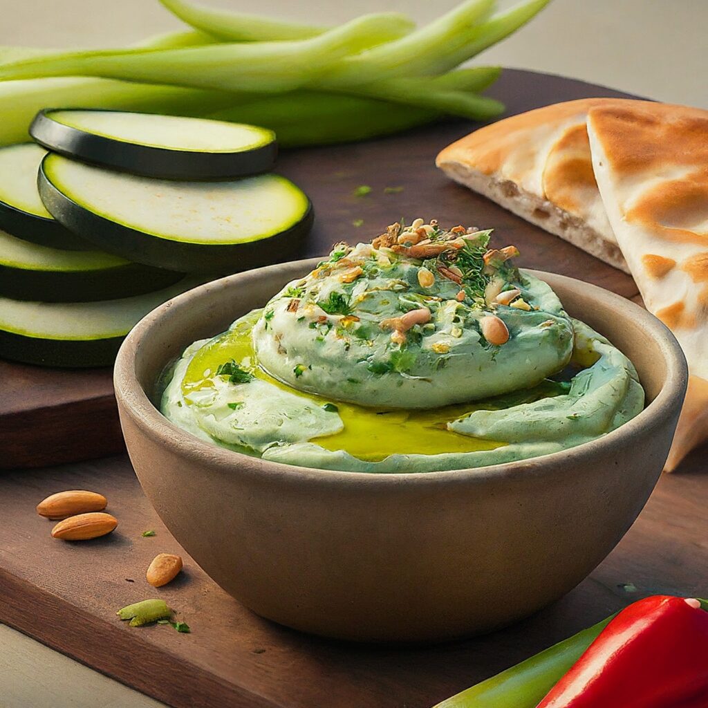 Delightfully creamy and packed with flavor, this zucchini dip is a refreshing twist on classic dips. Blended with fresh zucchini, garlic, herbs, and creamy yogurt, it's perfect for dipping veggies, spreading on crackers, or serving as a side dish. With its vibrant green color and irresistible taste, this dip is sure to become a favorite at your next gathering.