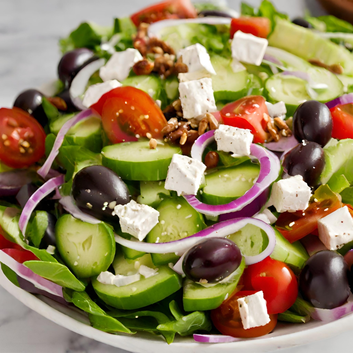 Greek Salad Recipe "Quick and Easy Steps"