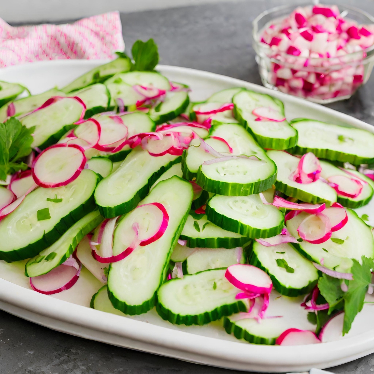 Cucumber Radish Salad Recipe "Cool and Crunchy"