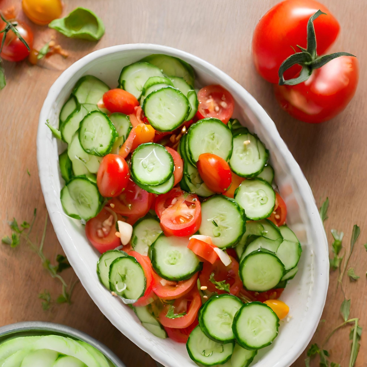 Cucumber and Tomato Salad Recipe "A Refreshing Summer Delight"