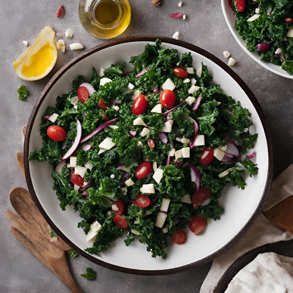 Kale Salad Recipe "Fresh Greens with a Tangy Dressing"