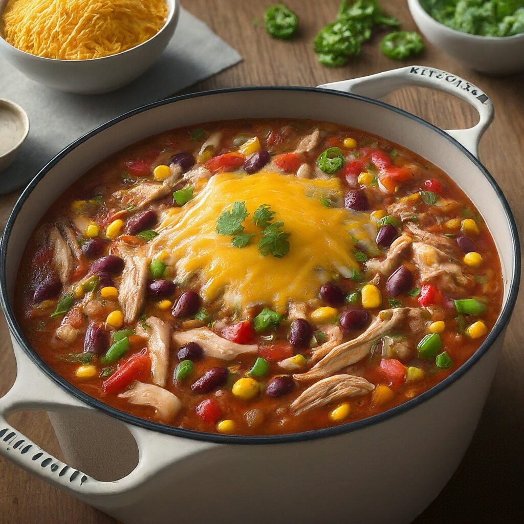 Indulge in comfort with our Chicken Cream Cheese Chili. Tender chicken, creamy cream cheese, and aromatic spices come together in a hearty and satisfying dish. Perfect for cozy nights or entertaining, this chili is sure to become a favorite in your kitchen. Warm up with a bowl of creamy goodness!