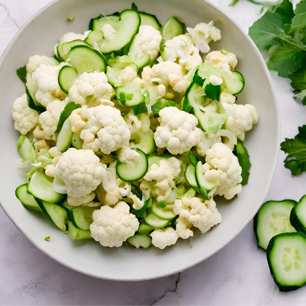 "Crispy Cauliflower Crunch: (Cucumber Tango) Salad!"