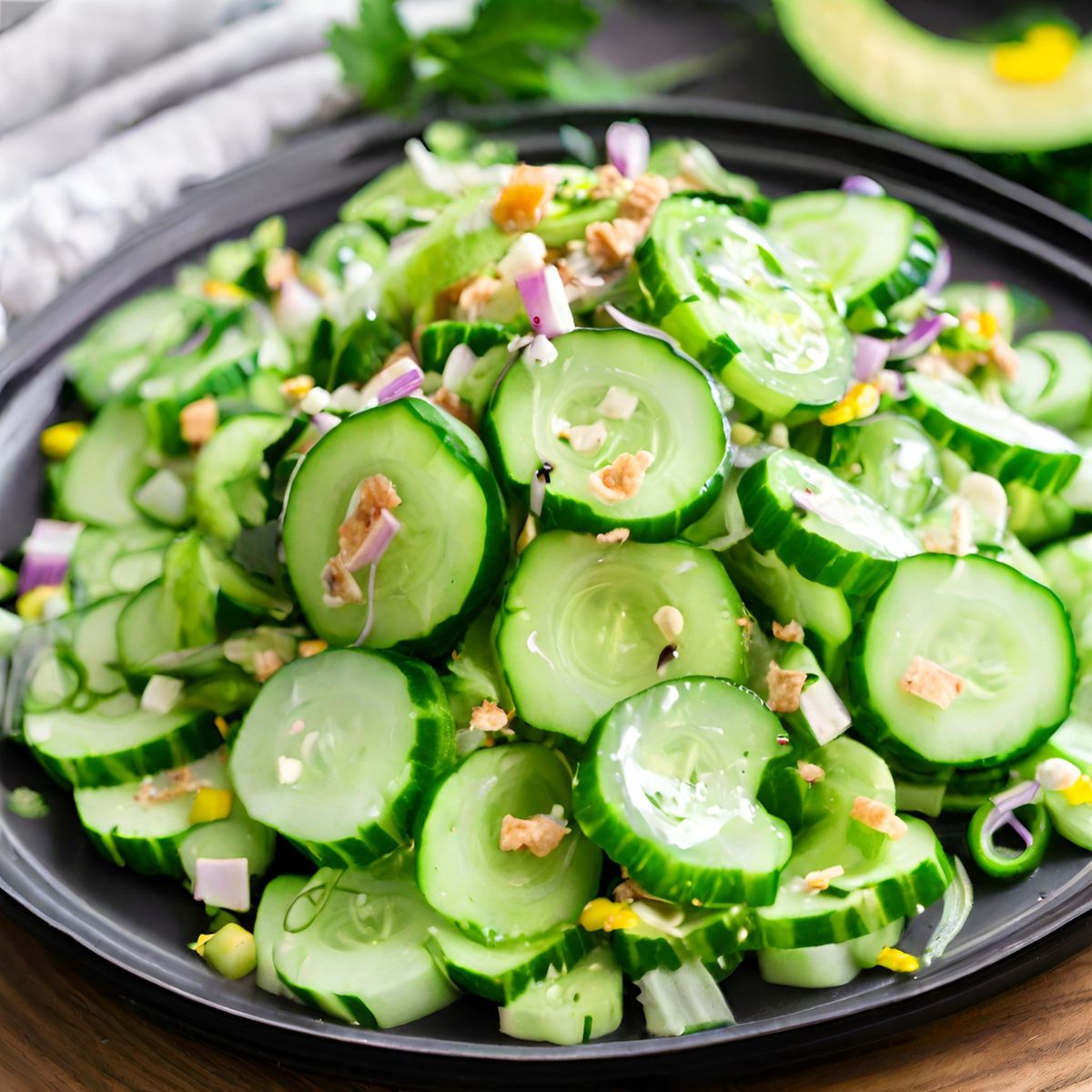 Crisp Cucumber Crunch (with a Zesty Lemon Twist!) Salad