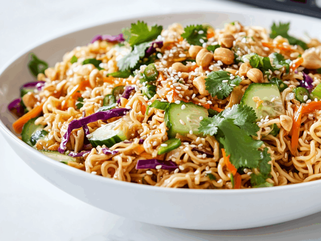 Crunchy Ramen Noodle Salad (Zesty Asian Fusion)