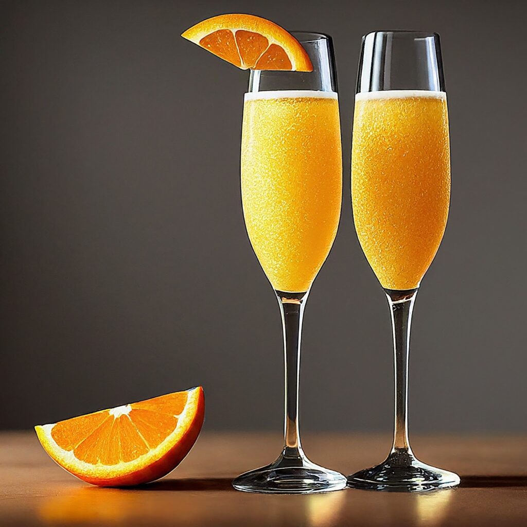 Indulge in the luxurious flavors of Grand Mimosas, a sophisticated twist on the classic mimosa cocktail. Combining the richness of Grand Marnier with freshly squeezed orange juice and chilled champagne, this elegant concoction is perfect for brunches, bridal showers, or any celebration that calls for a touch of indulgence. Serve in champagne flutes and garnish with orange slices for a vibrant and refreshing libation that's sure to impress. Cheers to sipping in style with Grand Mimosas!





