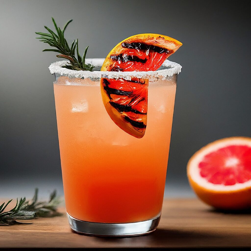 To prepare the grilled grapefruit paloma, start by grilling halved grapefruits until lightly charred for a smoky flavor. Once cooled, juice the grapefruits and combine the juice with tequila, fresh lime juice, and agave syrup in a cocktail shaker filled with ice. Shake vigorously, then strain the mixture into a salt-rimmed glass filled with ice. Top with grapefruit soda and garnish with a grapefruit or lime wedge for a refreshing and flavorful twist on the classic paloma cocktail.