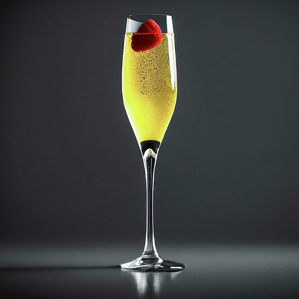 Indulge in the timeless elegance of Kir Royale, a champagne cocktail featuring crème de cassis and sparkling wine. With its vibrant color and refreshing taste, this French classic is perfect for toasting special occasions or enjoying a romantic evening. Simply pour crème de cassis into chilled champagne flutes, top with champagne, and garnish with fresh blackcurrants or a lemon twist for an extra touch of sophistication. Cheers to the perfect blend of sweetness and effervescence in every sip of Kir Royale!