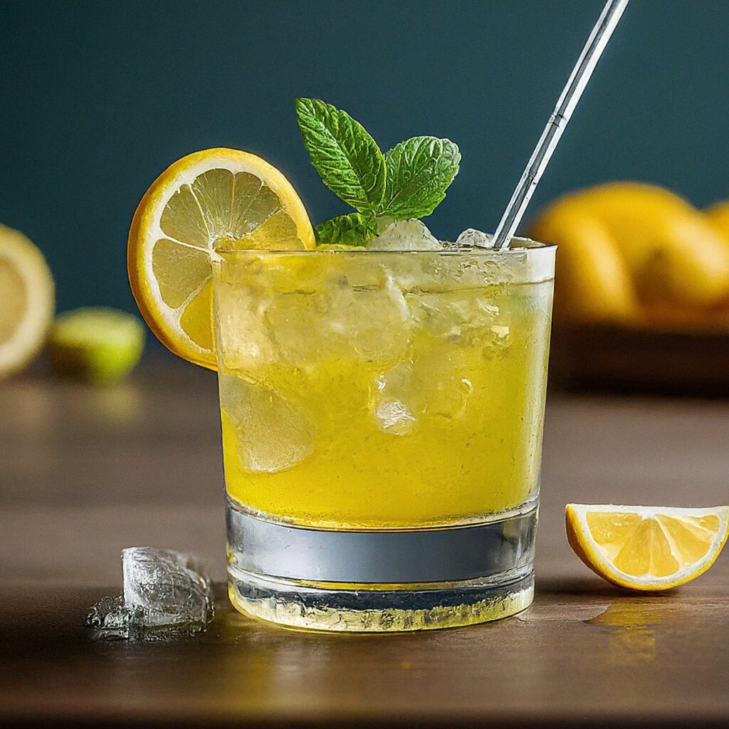 The Lemon Gin Refresher is a vibrant cocktail that blends the tartness of fresh lemon juice with the botanical complexity of gin, topped with soda water for a refreshing effervescence. Shake up this invigorating drink for a burst of citrusy goodness and sophisticated charm.