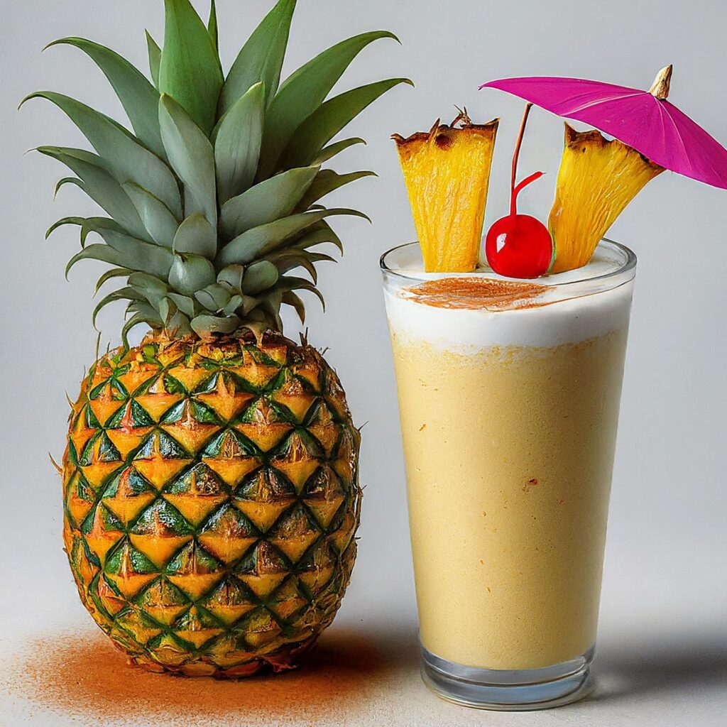 Indulge in the creamy decadence of a classic Pina Colada cocktail. With its irresistible blend of coconut cream, pineapple juice, and rum, this tropical delight is the epitome of vacation in a glass. Sip, relax, and let the flavors whisk you away to a sun-drenched paradise. Cheers to the ultimate taste of the tropics!