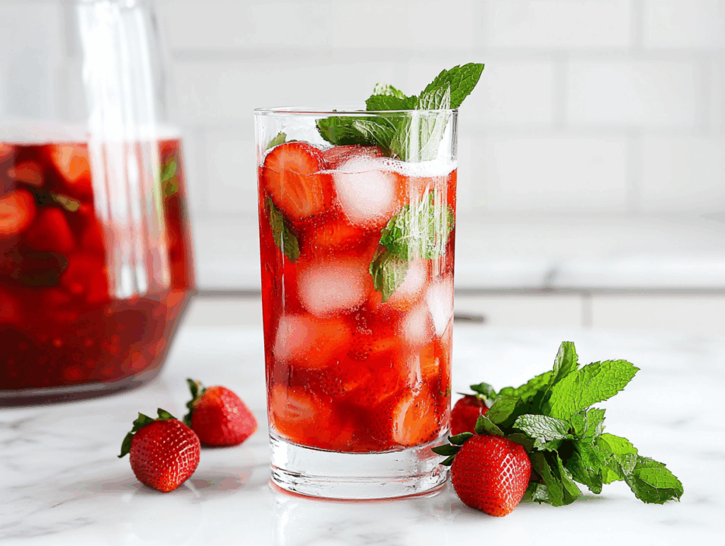 Strawberry Party Punch Recipe: Blushing Delight!