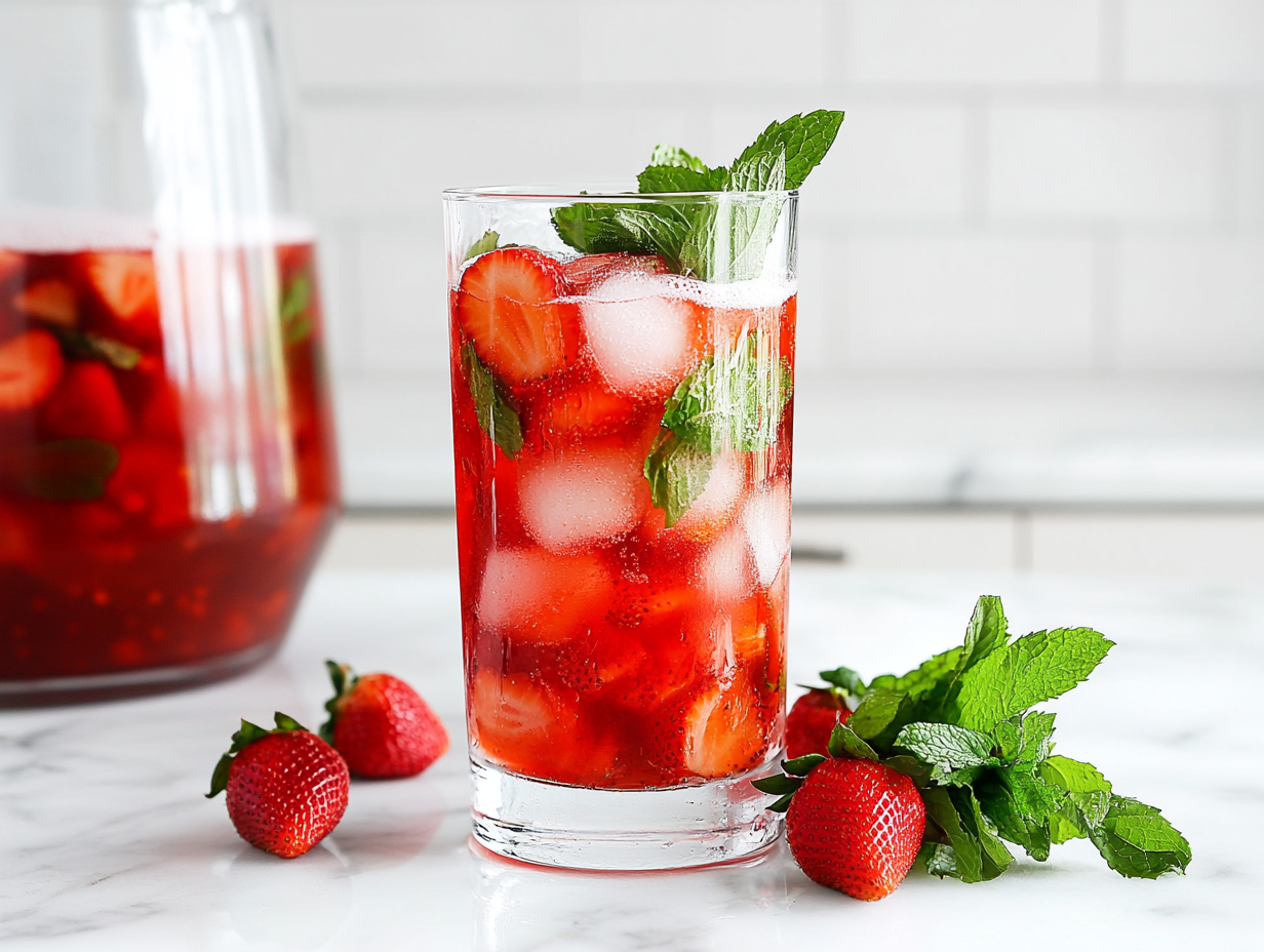 Strawberry Party Punch Recipe: Blushing Delight!