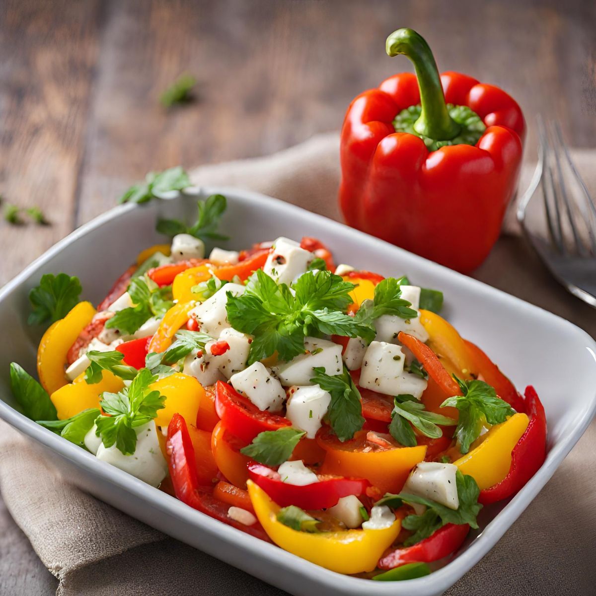 Bell Pepper Salad Recipe "Easy & Refreshing"