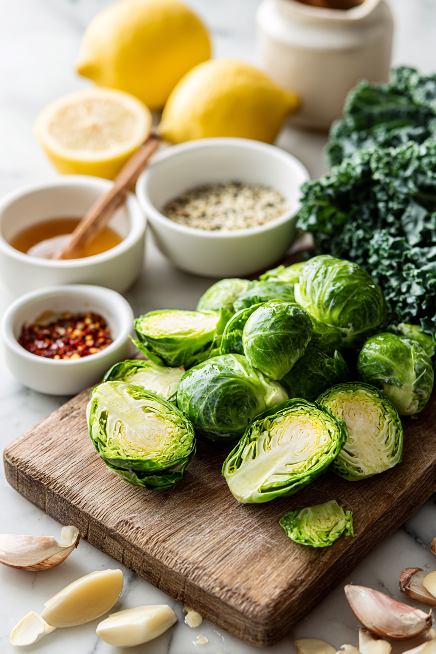 Use a box grater, mandolin slicer, food processor, or knife to thinly slice the Brussels sprouts