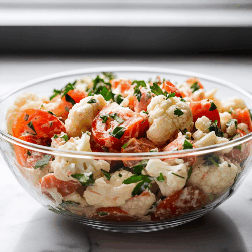 Vibrant Cauliflower Tomato Salad (Creamy & Crisp)