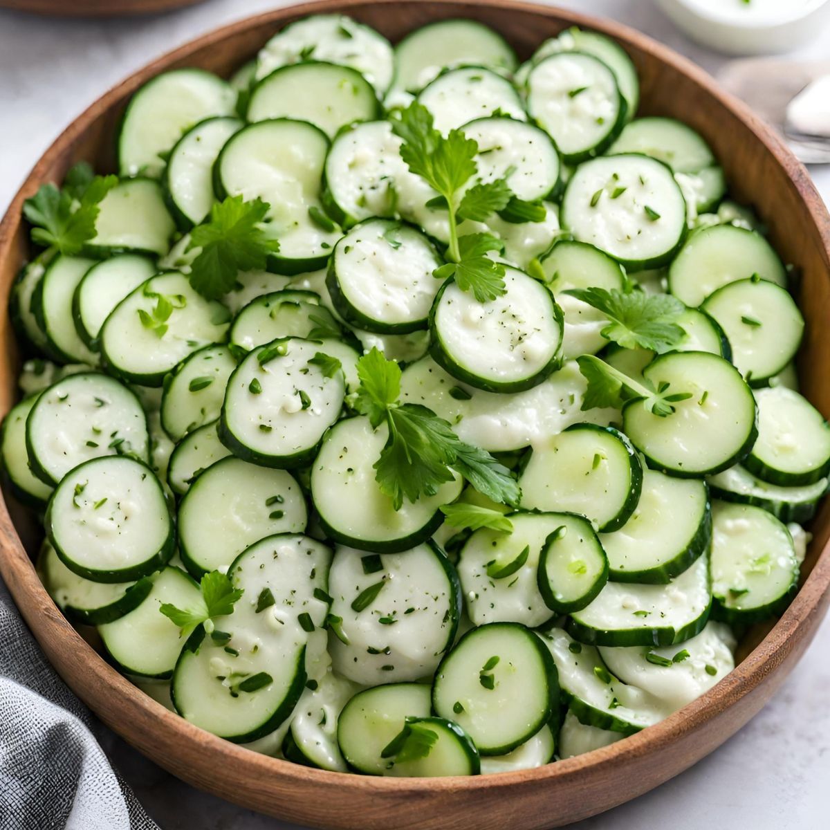 Creamy Cucumber Salad Recipe "Healthy and Refreshing"