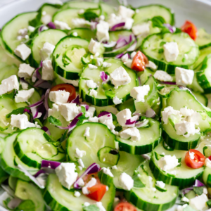 Crisp Cucumber Feta Salad (Tangy Mediterranean Bliss)