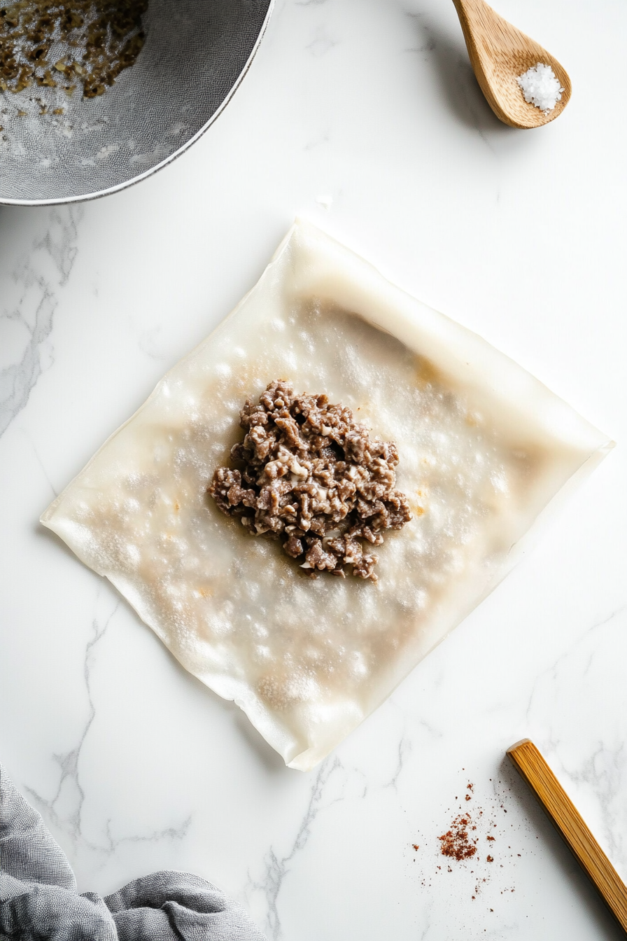 Add mixture to wrapper