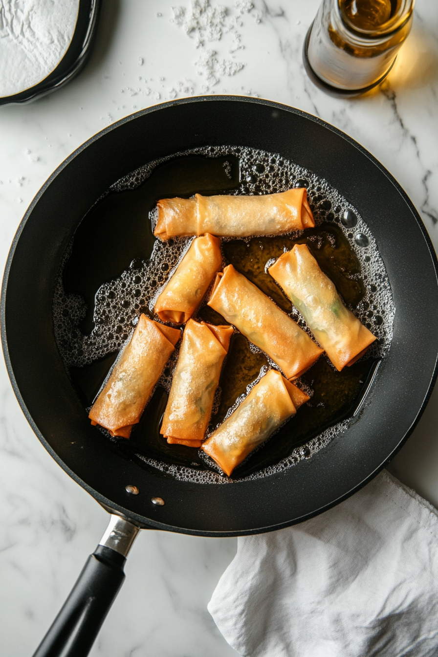 Fry spring rolls