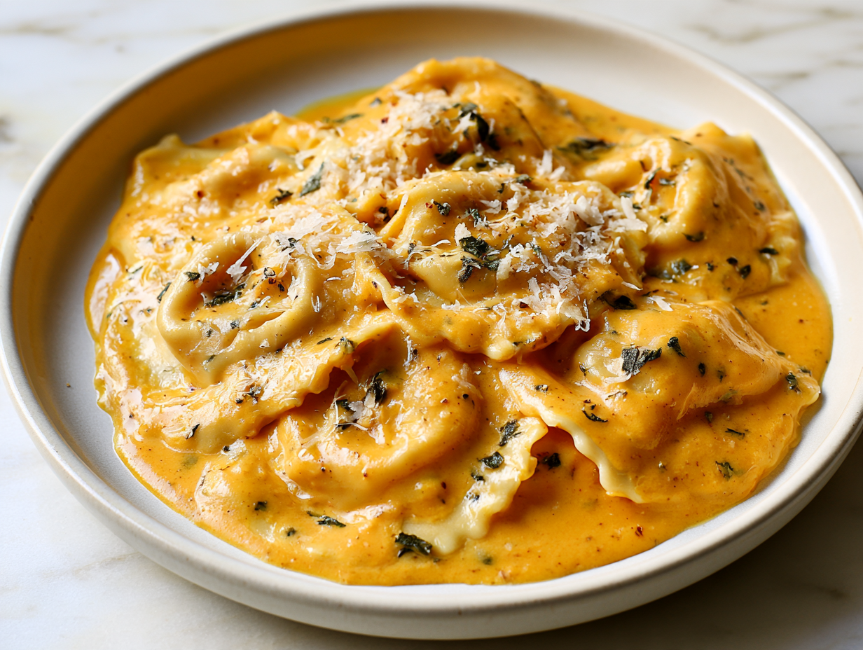Ravioli with Butternut Squash sauce