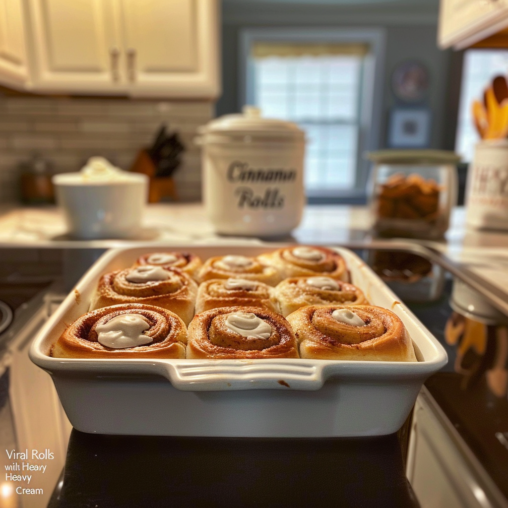 Viral TikTok Cinnamon Rolls with Heavy Cream