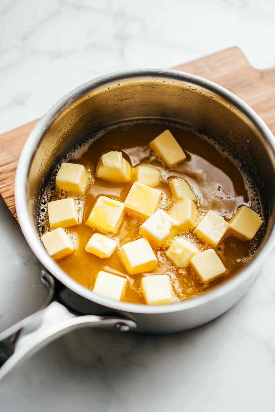 Drop cubes of butter