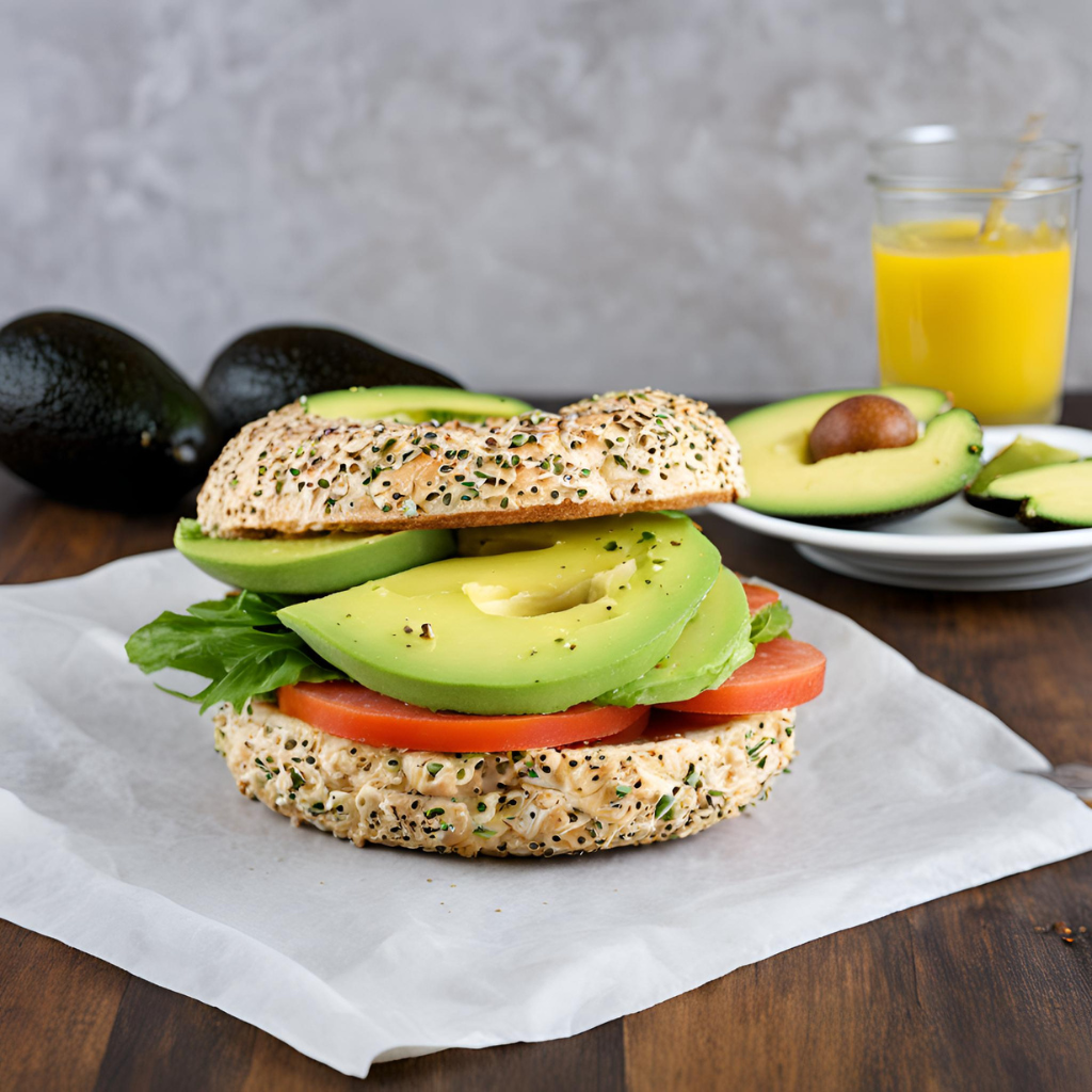 avocado bagel sandwich