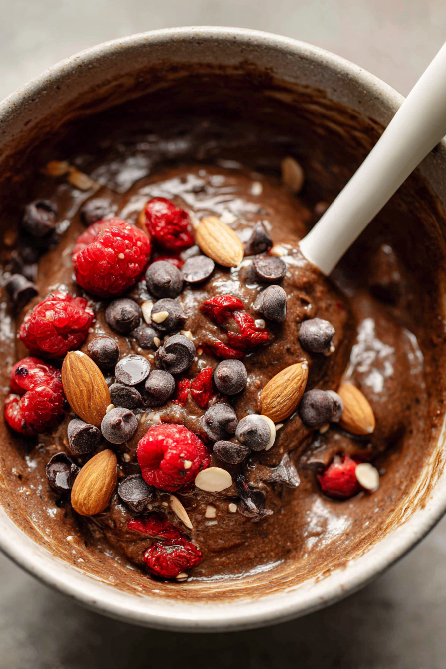 Carefully fold in the chocolate chips and other mix ins