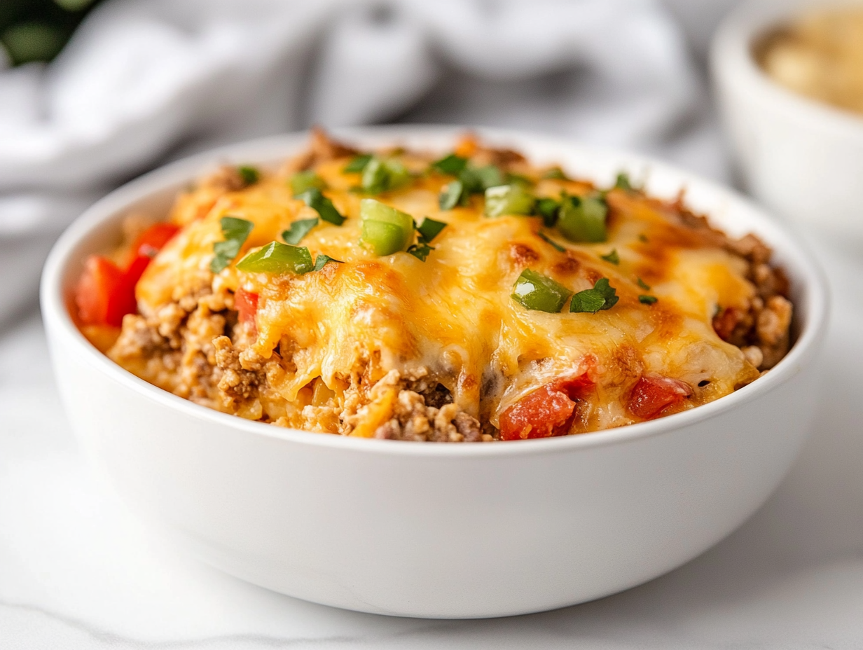Cheesy Taco Hashbrown Casserole Crockpot: Loaded Hashbrown Bake!