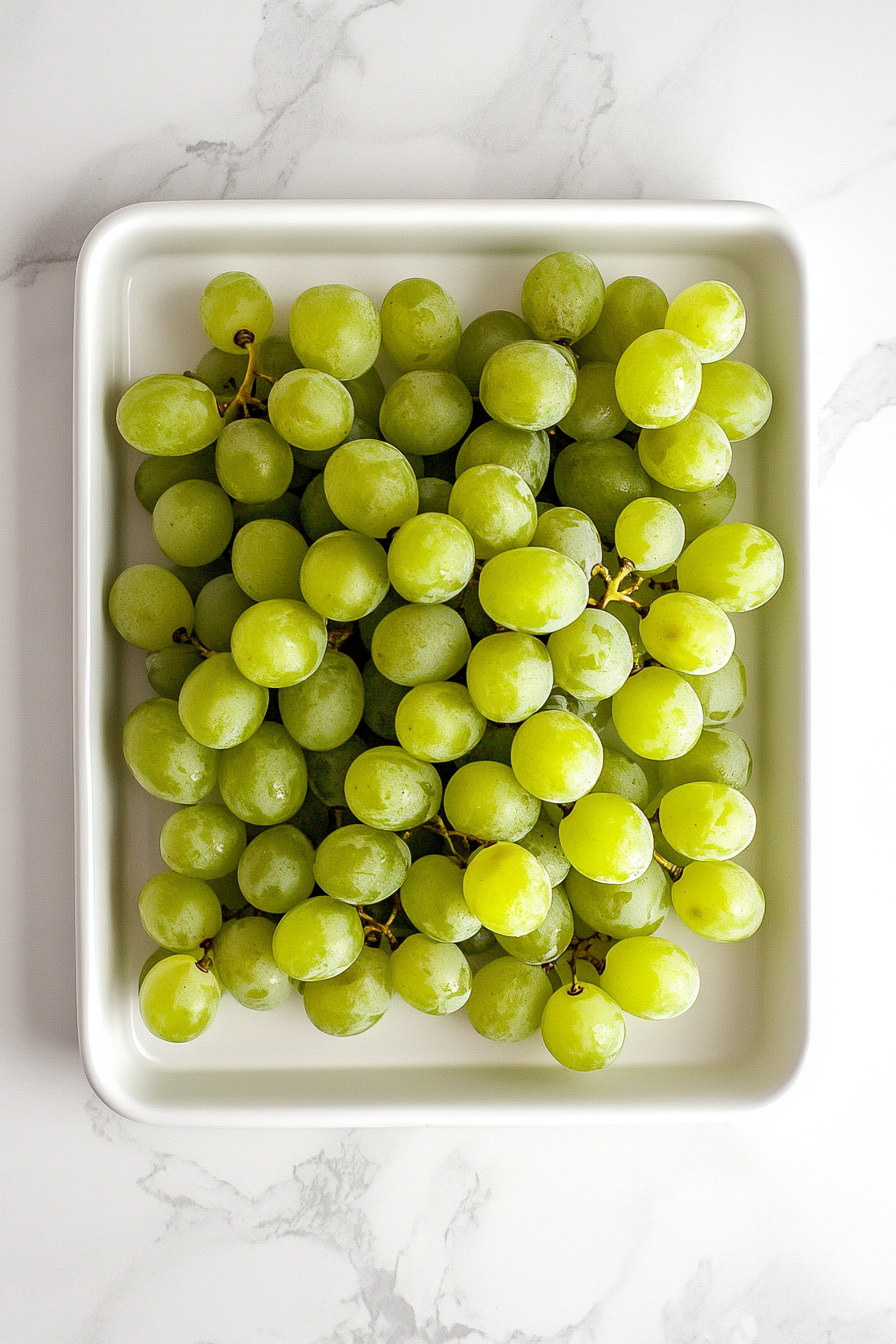 To begin, freeze your grapes for an hour.