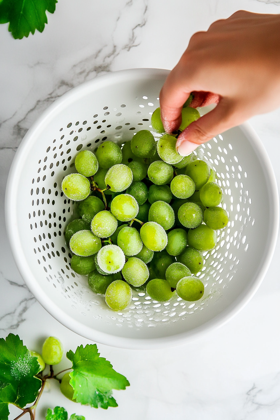 After this time, twist off the stems easily while they're still frozen.