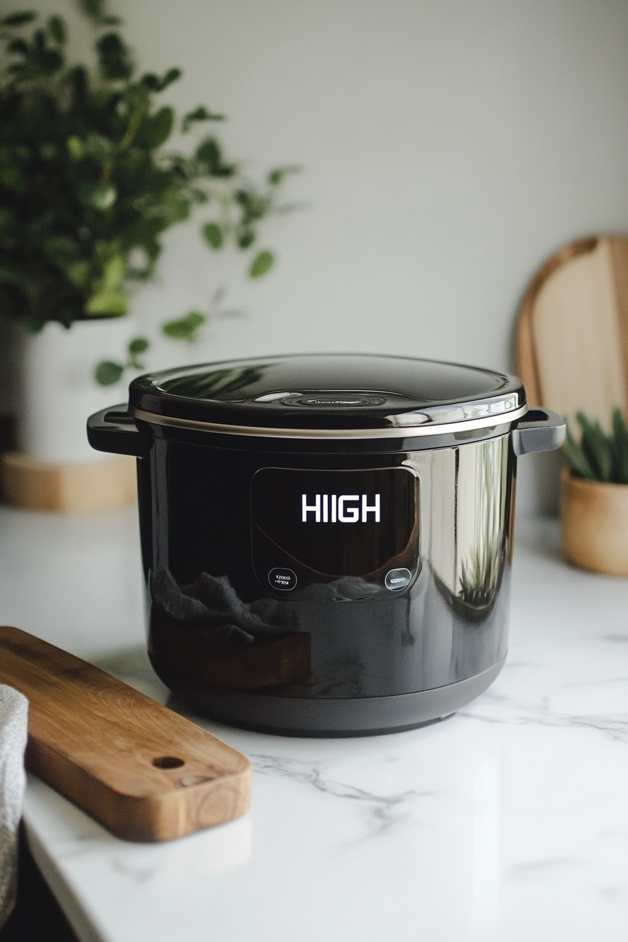 Cover the slow cooker